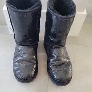 Black sequins UGG boots